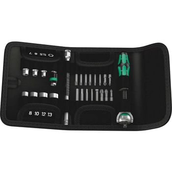 Wera 26 Piece Kraftform Kompakt Zyklop 1/4" Drive Socket and Bit Set Metric