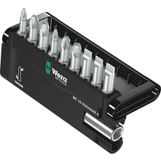 Wera 10 Piece Slotted Phillips and Pozi Screwdriver Bit Set Wera 10 Piece Slotted Phillips and Pozi Screwdriver Bit Set