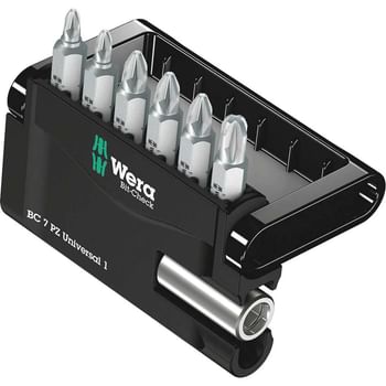 Wera 7 Piece Mini-Check Pozi Screwdriver Bit Set