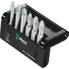 Wera 6 Piece Mini-Check Phillips, Pozi and Torx Screwdriver Bit Set Wera 6 Piece Mini-Check Phillips, Pozi and Torx Screwdriver Bit Set