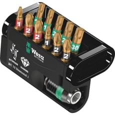 Wera 12 Piece Bit-Check Diamond Screwdriver Bit and Holder Set Wera 12 Piece Bit-Check Diamond Screwdriver Bit and Holder Set