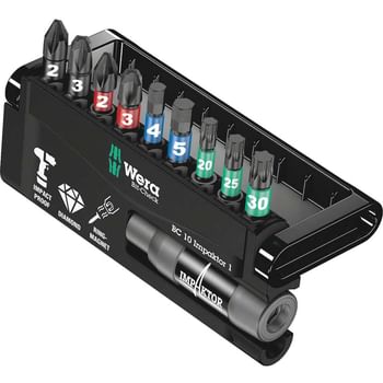 Wera Impaktor 10 Piece Bit-Check Impact Screwdriver Bit Set