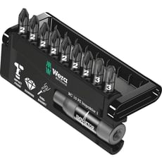Wera 9 Piece Impaktor Diamond Pozi Screwdriver Bit Set Wera 9 Piece Impaktor Diamond Pozi Screwdriver Bit Set