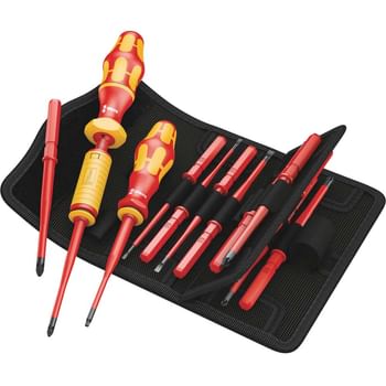 Wera 16 Piece Kraftform VDE Insulated Torque Kompakt Interchangeable Screwdriver Set