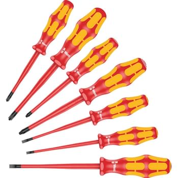 Wera 160ISS 7 Piece Kraftform Plus VDE Slimline Screwdriver Set