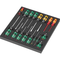 Wera 9710 18 Piece Screwdriver Set in Foam Insert Tray