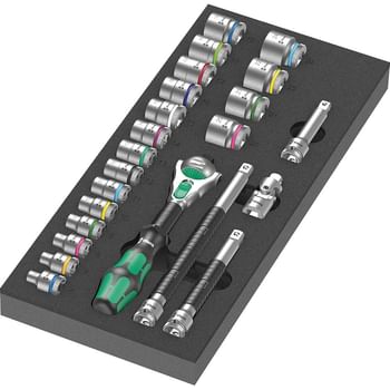 Wera Zyklop 9721 23 Piece 3/8" Drive Socket Set in Foam Insert Tray