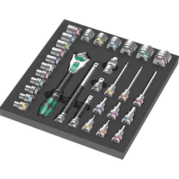 Wera 9722 Zyklop 31 Piece 1/2" Drive Socket Set in Foam Insert Tray