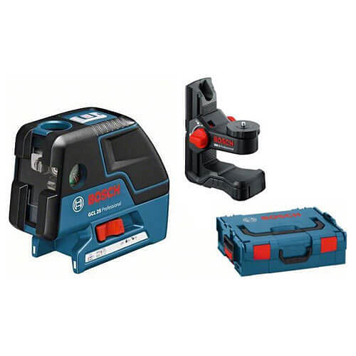 Bosch GCL25 Cross Line 5 Point Laser BM1 Wall Mount Laser Levels