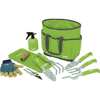 Draper 11 Piece Floral Pattern Garden Tool Kit
