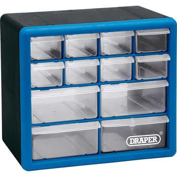 Draper 12 Drawer Wall Mountable Organiser Cabinet