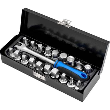 Draper 20 Piece 3/4" Drive Oil Drain Sump Plug Key Set