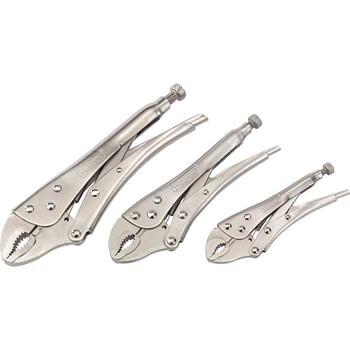 Draper 3 Piece Curved Jaw Self Grip Plier Set