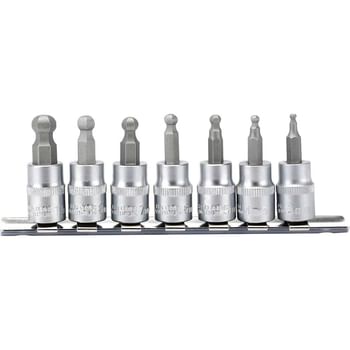 Draper 7 Piece 3/8" Drive Ball End Hexagon Socket Bit Set