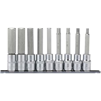 Draper 9 Piece 1/2" Drive Long Hexagon Socket Bit Set