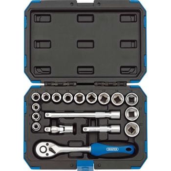 Draper 18 Piece 3/8" Drive Hex Socket Set Metric