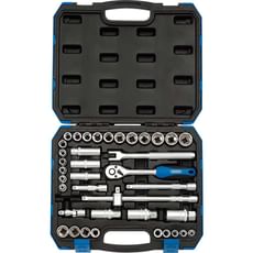 Draper 39 Piece 3/8" Drive Hex Socket Set Metric and Imperial Draper 39 Piece 3/8" Drive Hex Socket Set Metric and Imperial