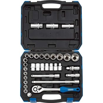 Draper 33 Piece 1/2" Drive Hex Socket Set Metric and Imperial