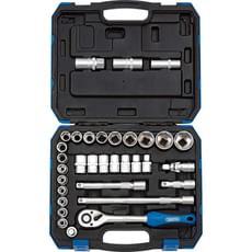 Draper 33 Piece 1/2" Drive Hex Socket Set Metric and Imperial Draper 33 Piece 1/2" Drive Hex Socket Set Metric and Imperial