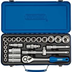 Draper 26 Piece 1/2" Drive Hex Socket Set Metric