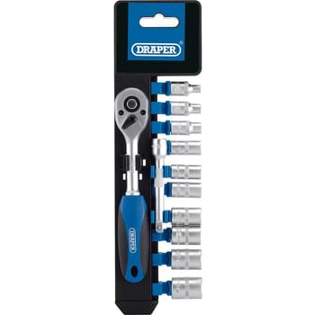 Draper 12 Piece 1/4" Drive Socket Set Metric