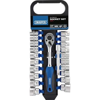 Draper 12 Piece 3/8" Drive Hex Socket Set Metric and Imperial