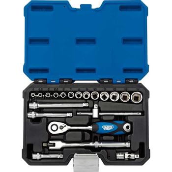 Draper 20 Piece 1/4" Drive Hex Socket Set Metric