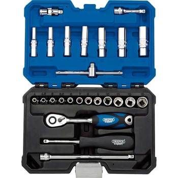 Draper 25 Piece 1/4" Drive Hex Socket Set Metric