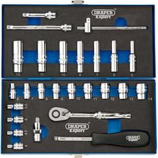Draper Expert 26 Piece 1/4" Drive Socket Set Metric Draper Expert 26 Piece 1/4" Drive Socket Set Metric