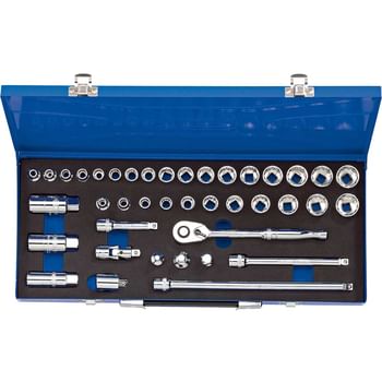 Draper Expert 40 Piece 3/8" Drive Bi Hex Socket Set Metric and Imperial