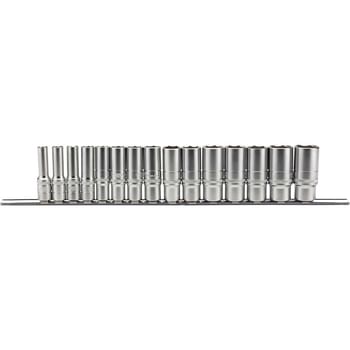 Draper Expert 15 Piece 3/8" Drive Deep Hex Socket Set Metric