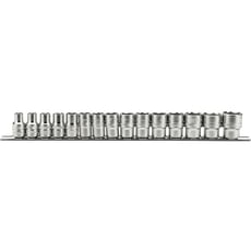 Draper 15 Piece 1/2" Drive Socket Set Metric on Rail Draper 15 Piece 1/2" Drive Socket Set Metric on Rail