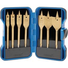 Draper 7 Piece TiN Coated Flat Wood Drill Bit Set Draper 7 Piece TiN Coated Flat Wood Drill Bit Set