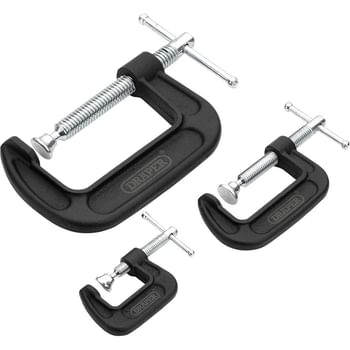 Draper 3 Piece Heavy Duty G Clamp Set