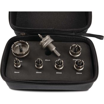 Starrett KSM07001 7 Piece TCT Stainless Steel Hole Saw Set