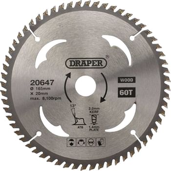 Draper TCT Wood Cutting Circular Saw Blade