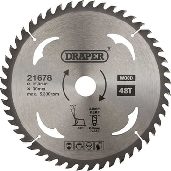 Draper TCT Wood Cutting Circular Saw Blade