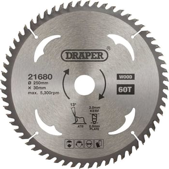 Draper TCT Wood Cutting Circular Saw Blade