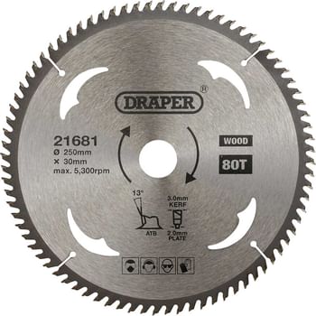 Draper TCT Wood Cutting Circular Saw Blade
