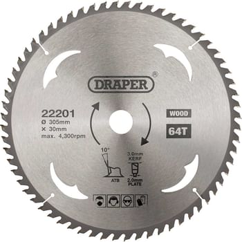 Draper TCT Wood Cutting Circular Saw Blade Draper TCT Wood Cutting Circular Saw Blade