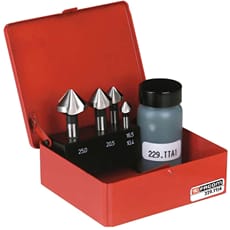 Facom 229.TTJ4 5 Piece Countersink Drill Bit and Lubricant Set