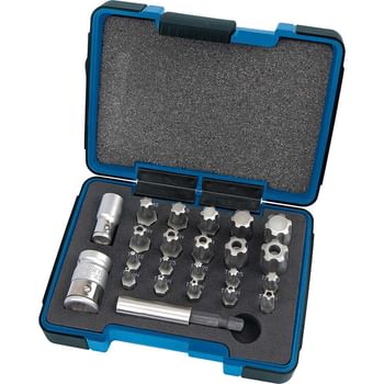 Draper Expert 23 Piece 1/4", 3/8" Drive Torx Bit Set