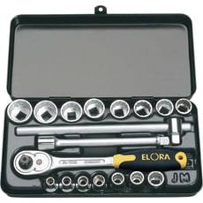 Elora 18 Piece 3/8" Drive Hex and Bi Hex Socket Set Metric Elora 18 Piece 3/8" Drive Hex and Bi Hex Socket Set Metric