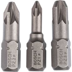 Bosch 3 Piece Pozi Screwdriver Bit Set Bosch 3 Piece Pozi Screwdriver Bit Set