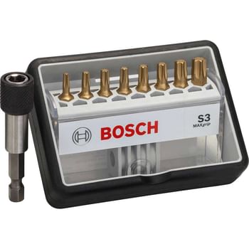 Bosch 9 Piece S Max Grip Screwdriver Bit Set Bosch 9 Piece S Max Grip Screwdriver Bit Set