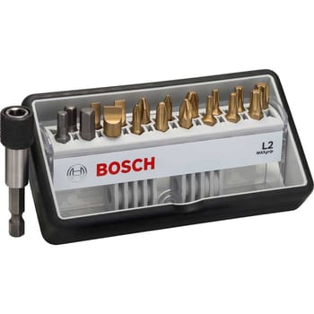 Bosch 19 Piece L Max Grip Screwdriver Bit Set