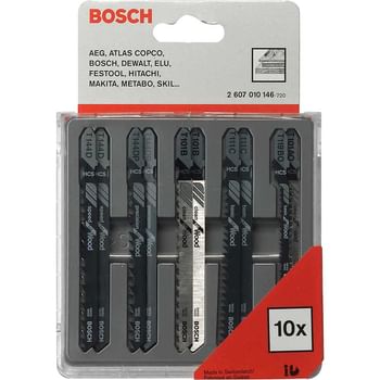 Bosch 10 Piece Wood Cutting Jigsaw Blade Set