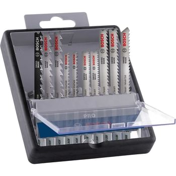 Bosch Pro 10 Piece Jigsaw Blade Set for Hardwood and Laminate