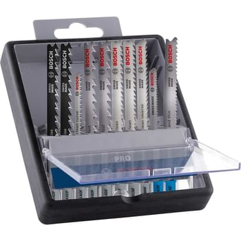 Bosch Pro 10 Piece Wood and Metal Cutting Jigsaw Blade Set