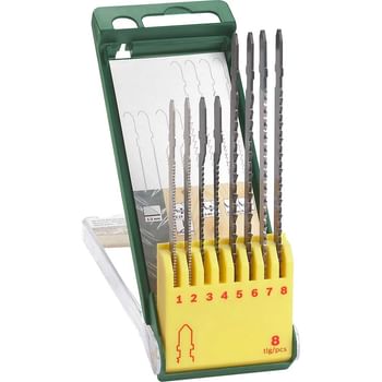 Bosch 8 Piece Wood and Metal Cutting T Shank Jigsaw Blade Set